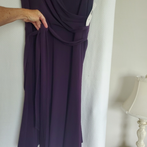 Lauren Ralph Lauren Sleeveless Dress in purple Raisin Size 16 - Picture 7 of 11